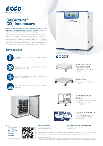 CelCulture® CO₂ Incubator Flyer